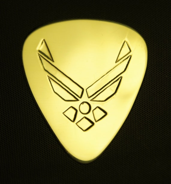 US AIR FORCE Brass Guitar Pick by ColemanCustomPicks on Etsy
