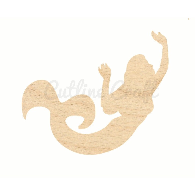 Mermaid Cutout 498 Shapes Crafts Gift Tags Ornaments Laser