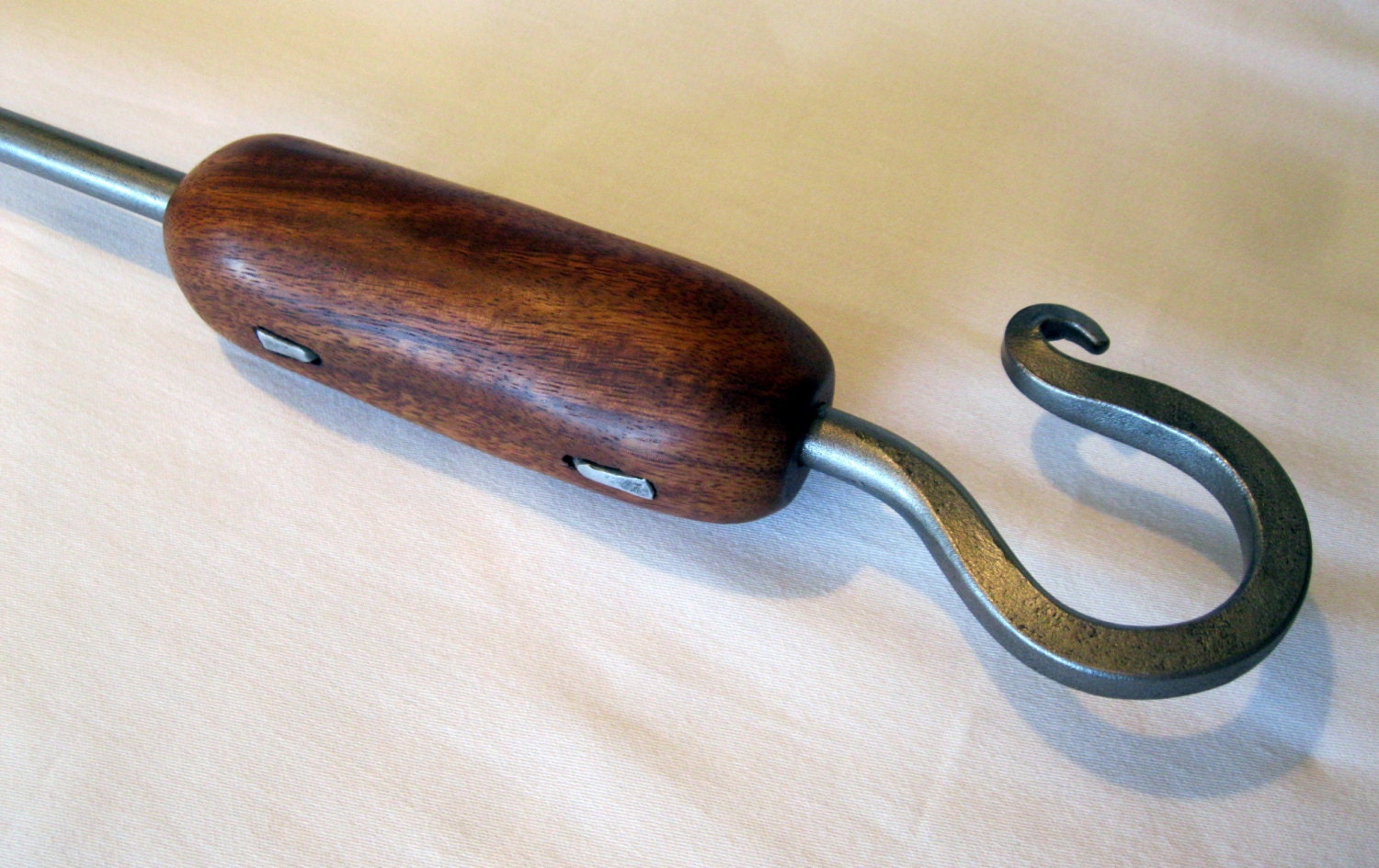 Wooden Handle Steel Fire Poker