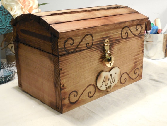 wedding card box rustic wooden card box rustic wedding