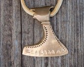 Viking Age Latvian Battle Ax Charm in bronze