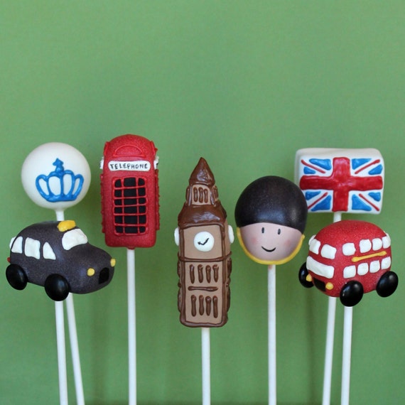 21 Cake Pops for London England British party by