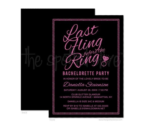 Final Fling Before The Ring Invitations 8