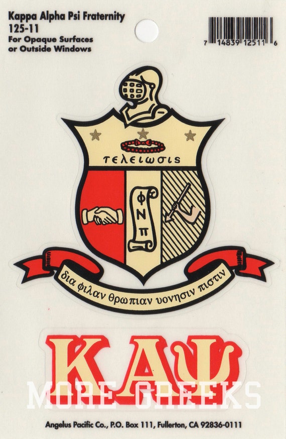 Kappa Alpha Psi Fraternity Crest Sticker