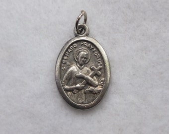 Mother of Perpetual Help St. Gerard Blessed Virgin Mary Religious Catholic Patron Saint Medal Charm Pendant Italy