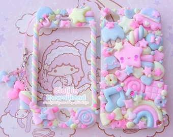 Kawaii Decoden Case - Sugary Sky case - Super cute kawaii full body front back case iphone 4/5/5s/6/6s/7 galaxy s3/s6/s7