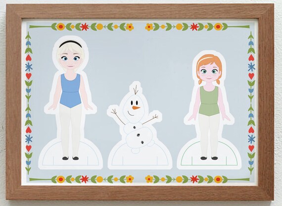 Items similar to Printable Paper doll set Anna and Elsa on Etsy