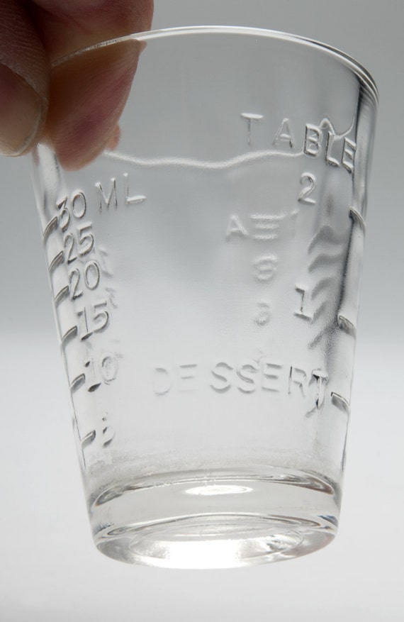 Vintage Small Measuring Glass Jigger 1 oz by KitchenStuffandSuch