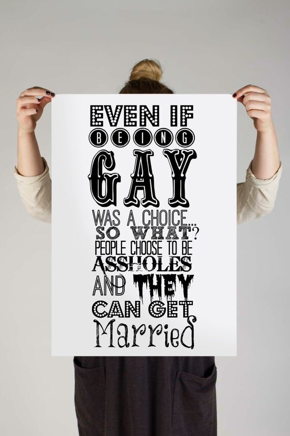 Items Similar To Large Typography Poster Gay Pride Same