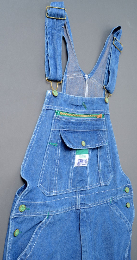 Liberty Men's Blue Denim Overalls 32 Waist 30 Length Good