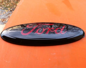 Ford Grill Emblem Blue & Chrome Ford Oval Emblem – 9-Inch Front - Foto 4
