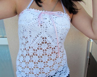 Women Crochet Top ,Crochet Summer Top.Crochet Women blouse