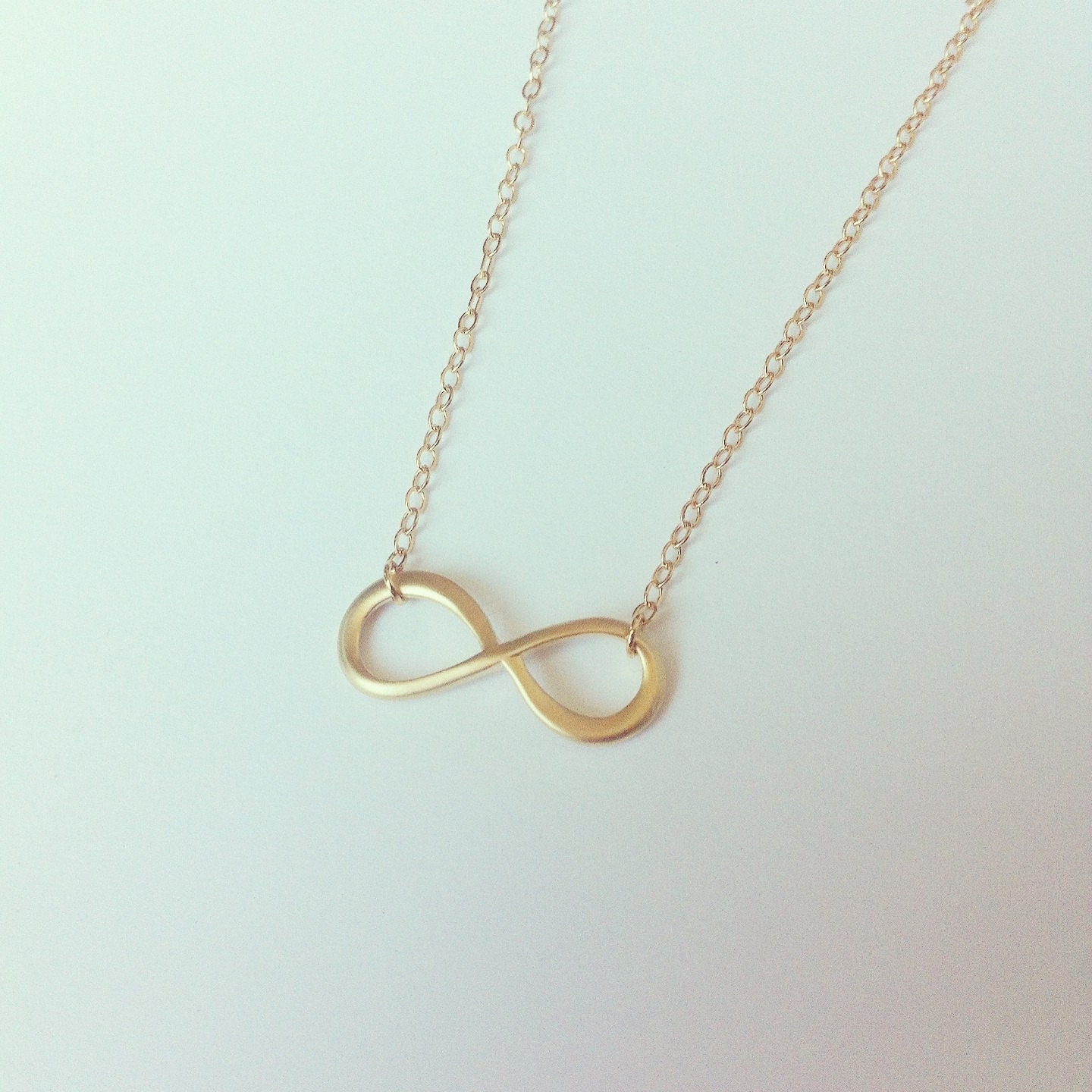 Infinity necklace 14K gold filled chain forever by Lookatmeshop