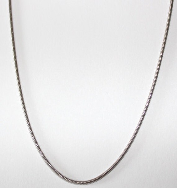 Snake Chain Italy Necklace 14K white gold necklace - 18 inch long ...