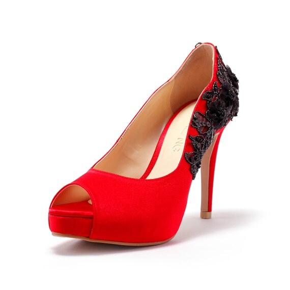 red heels lace