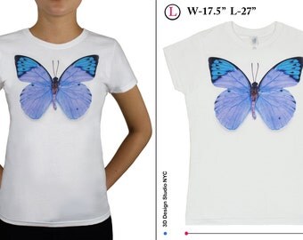 BUTTERFLY T-Shirt print, cute animal design, funny graphic tees, c1 L ...