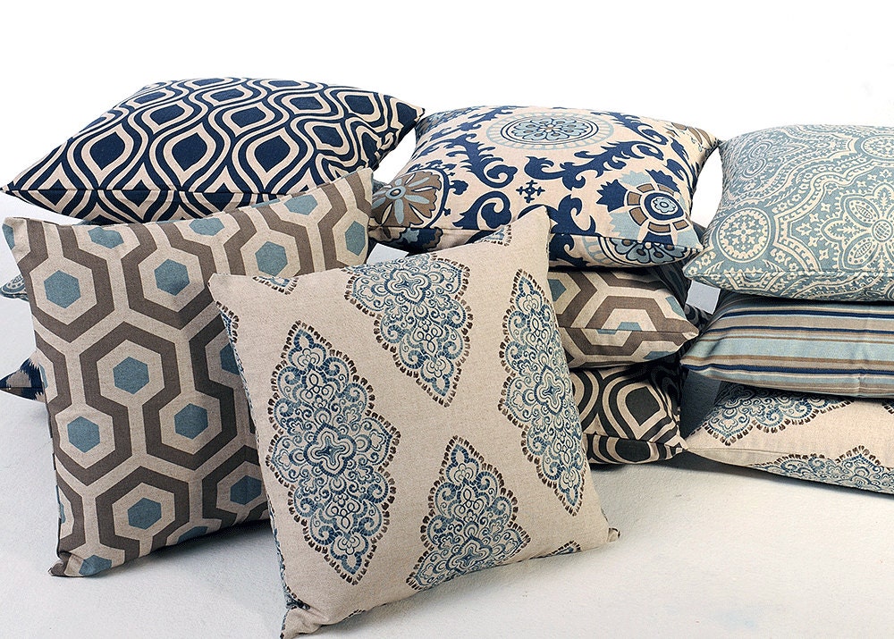 Decorative Pillows For Couch Sofa Zipper Pillow Cover Taupe