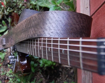 Inspire Straps - Printed Background Custom Leather Guitar Straps