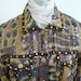 Sassy Jacket Sparkly Sandy Starkman Sequin Pavé Evening Jacket Size M Leopard Jungle Print Tie Dyed Lining LikeNew.