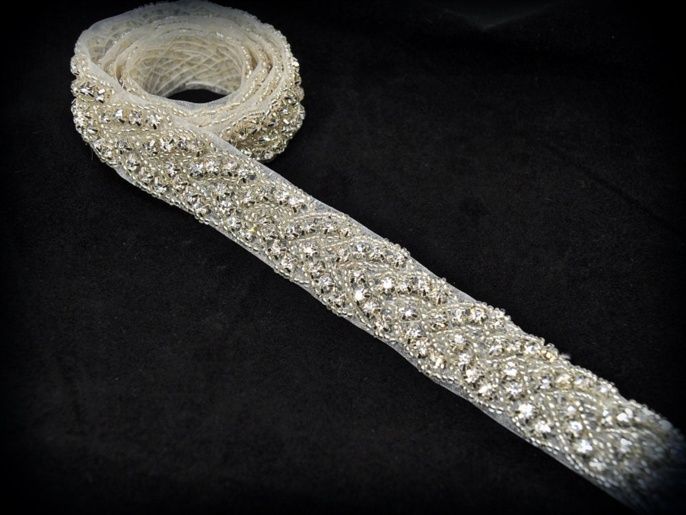 50 OFF Crystal trim 1 yard rhinestone trim Rhinestone
