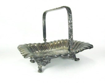 Brides plate,silver brides plate,brides basket,Silver candy dish, serving bowl, silver bowl, silver dish,basket dish