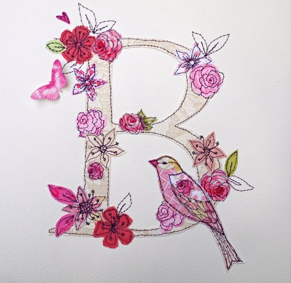 Made to order letter/initial mixed media art