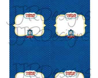 Instant Download- Tent Card-Menu Card Thomas Train-Train Label-Misc Blank Label