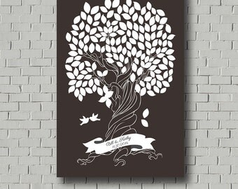 Wedding Guest Book Alternative Unique Wedding Gift, Wedding Signs Custom Guest Book Sign, Personalized Gift Bridal Shower Gift, Wedding Tree