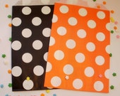 24 Black and Orange Dot Party Favor Bags - Halloween Treat Candy Baking Gifts Cookies Il_170x135
