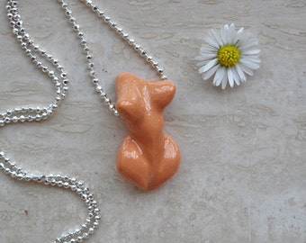 Mini Venus Goddess - Pale Orange Porcelain
