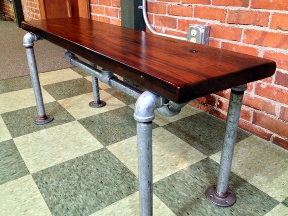 Reclaimed Burled Redwood, Galvanized Pipe, Reclaimed wood furniture