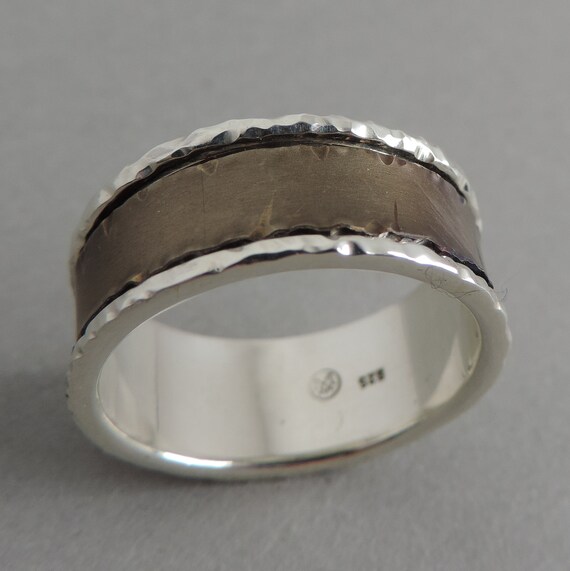 Spinning ring from Argentium sterling silver and titanium, free ...