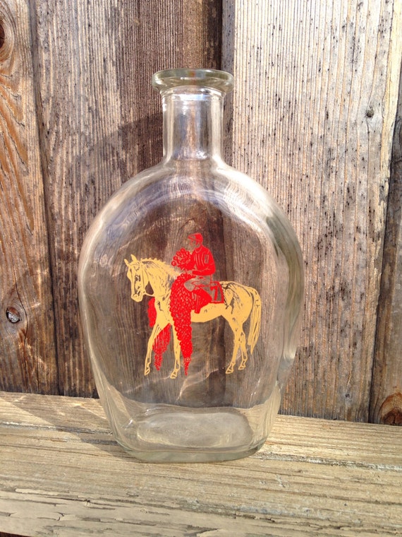 Vintage Horse & Jockey Liquor bottle by RemnantsRenewed on Etsy