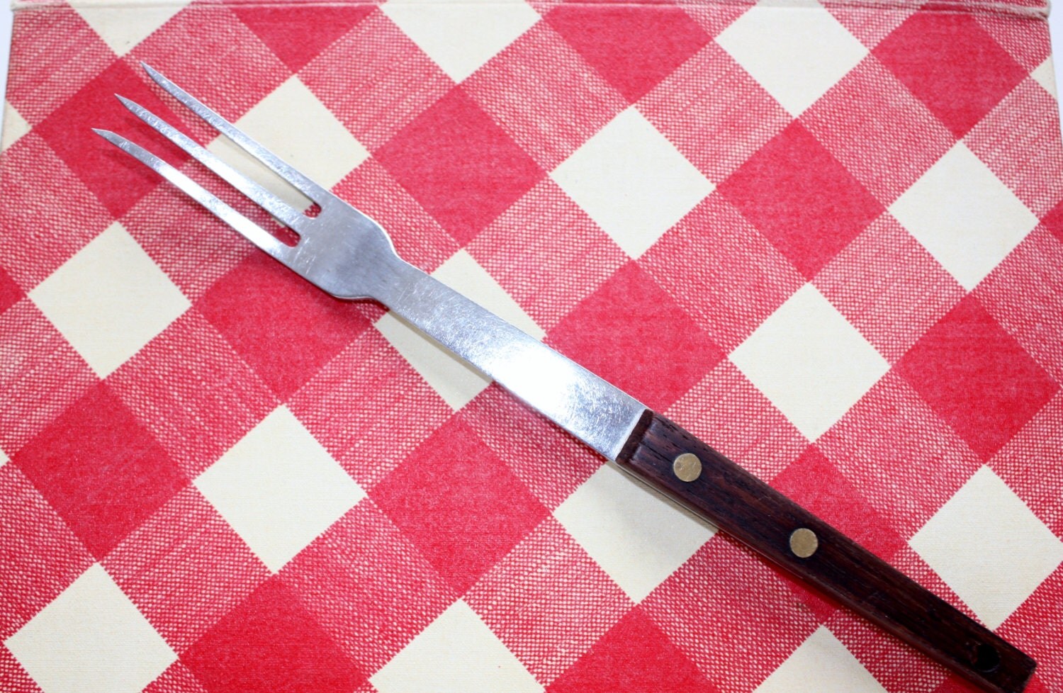 Vintage Vernco Stainless Steel Granny ForkWood