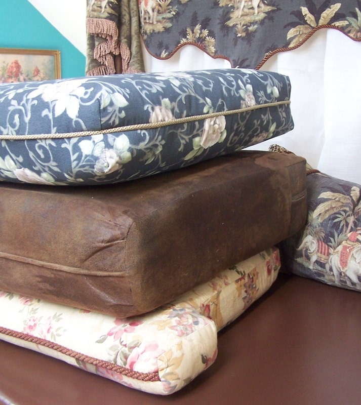 Custom CUSHIONS made to measure your choice of fabrics faux