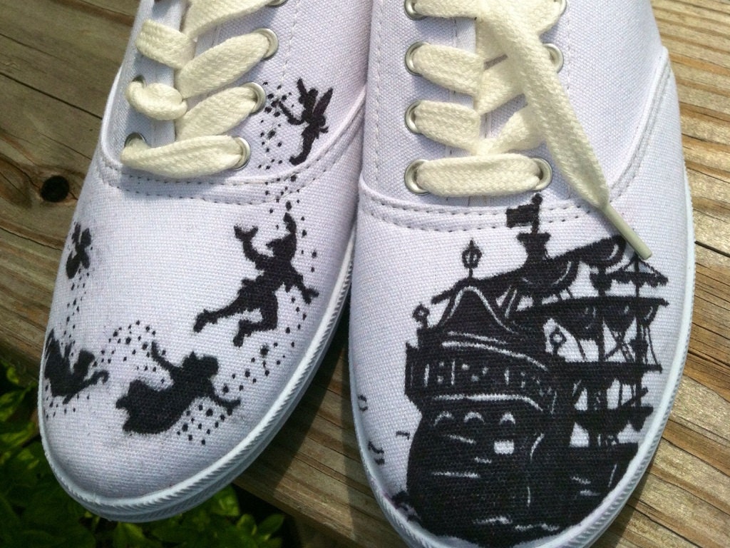 Disney's Peter Pan Custom hand painted acrylic vans style