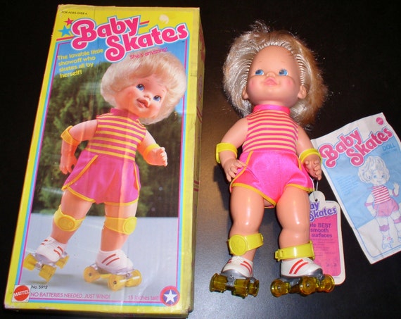 1980 Mattel Doll Roller Skate Baby Skates 16 Inch Works ...