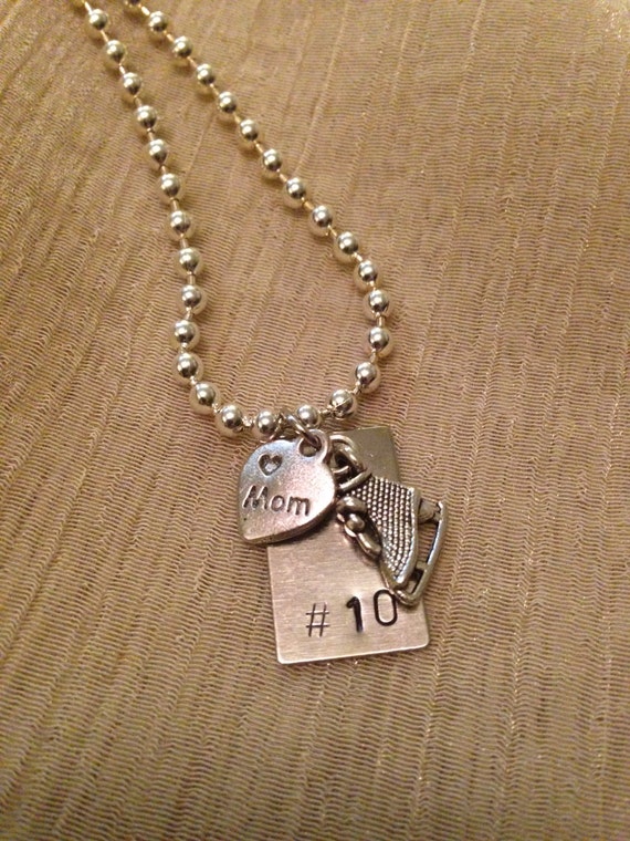 Items similar to Hand stamped sports necklace on Etsy