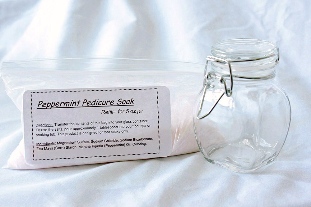 Peppermint Foot Soak Bulk Bath Salts Pedicure salts for