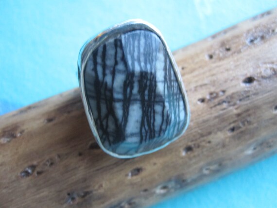 Rutilated Quartz in Sterling Ring Size 9