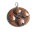 1950s Rebajes Copper Leaf Pendant