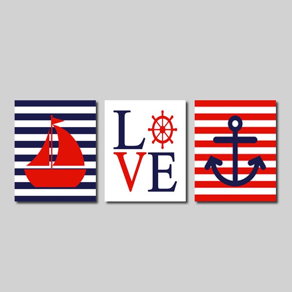 Nautical Wall Art Prints Or Canvas Nautical Nursery Decor