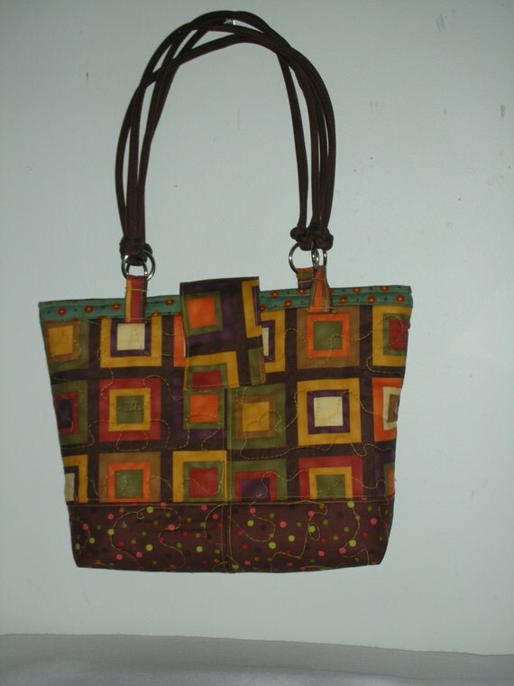 Quilted purse with lots of inside pockets.