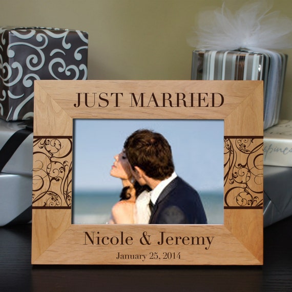 photo frames just married online cards inscription