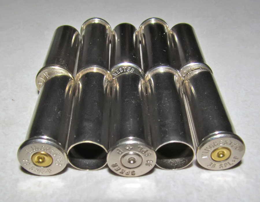38 Special Nickel Plated Brass Empty Shell Casings for Craft or Art Creation - Choice of 10 or 20 Piece Sets steampunk buy now online