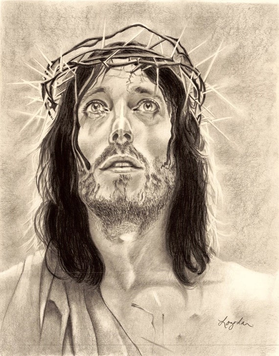 Jesus of Nazareth graphite pencil drawing by DrawingsbyLozada