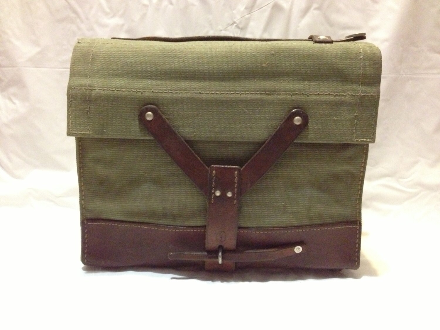 Swiss Army Surplus Vintage Bicycle Pannier Ammo Bag 1960's