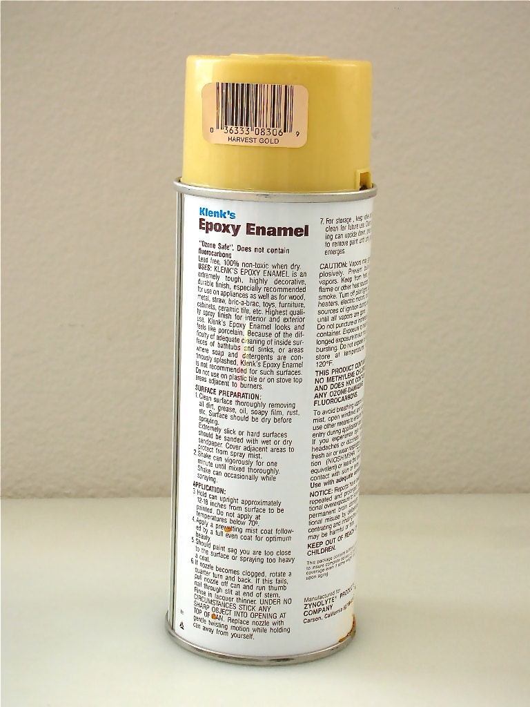 1970s Spray Paint Can HARVEST Gold Appliance Epoxy Klenk's