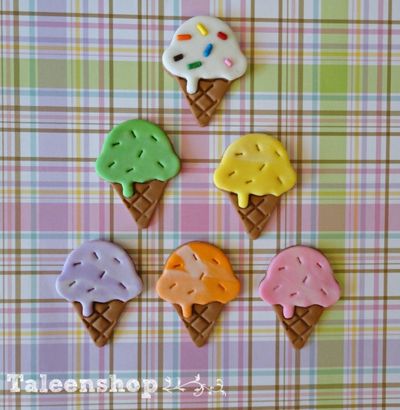 Items similar to Icecream theme cupcake toppers/cake decoration