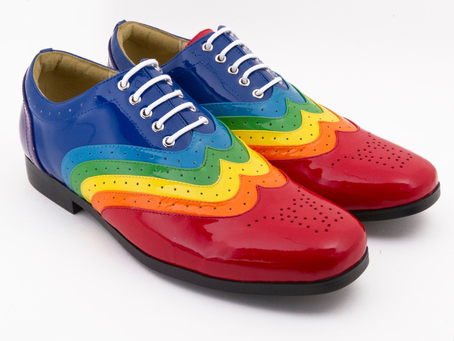 Items similar to Rainbow Wingtip Dress Shoe Men's Sizes 5 or Women's